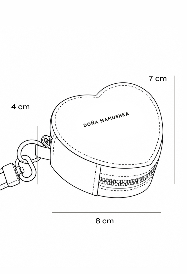 Heartbeat Pouch Charm Nude - Imagen 4