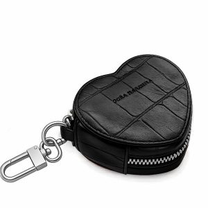 Heartbeat Pouch Charm Negro croco