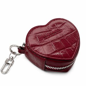 Heartbeat Pouch Charm rojo croco